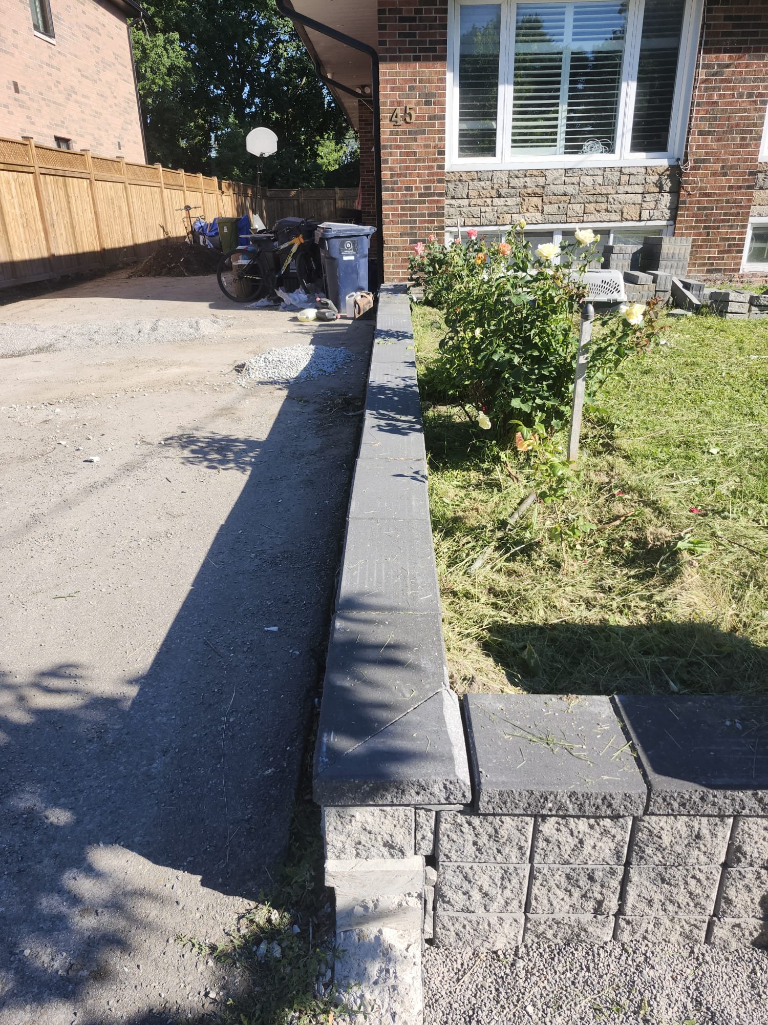 Garden retaining wall