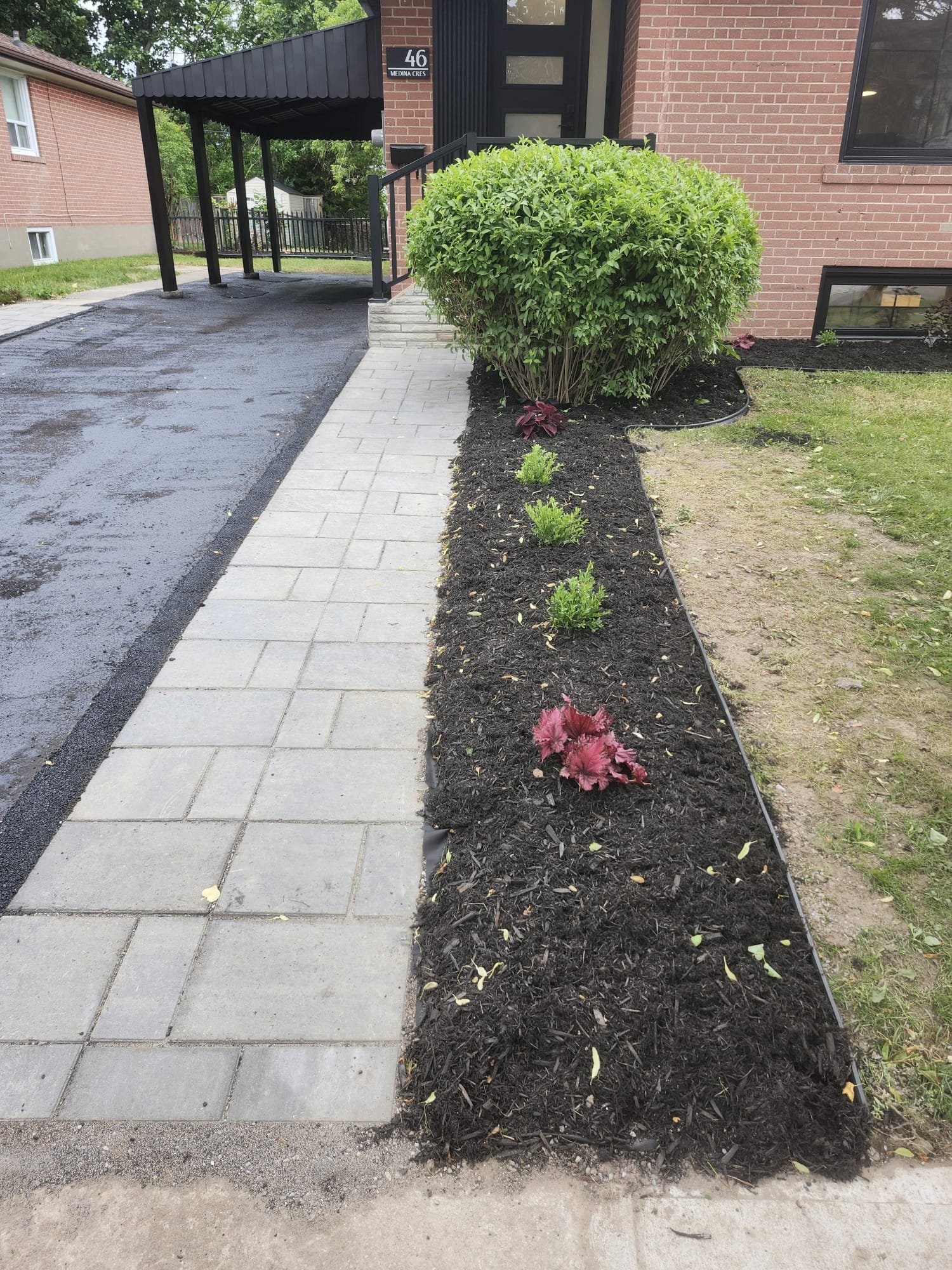 Walkway and garden beds