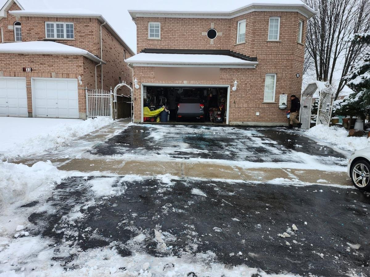 Driveway cleared and salted