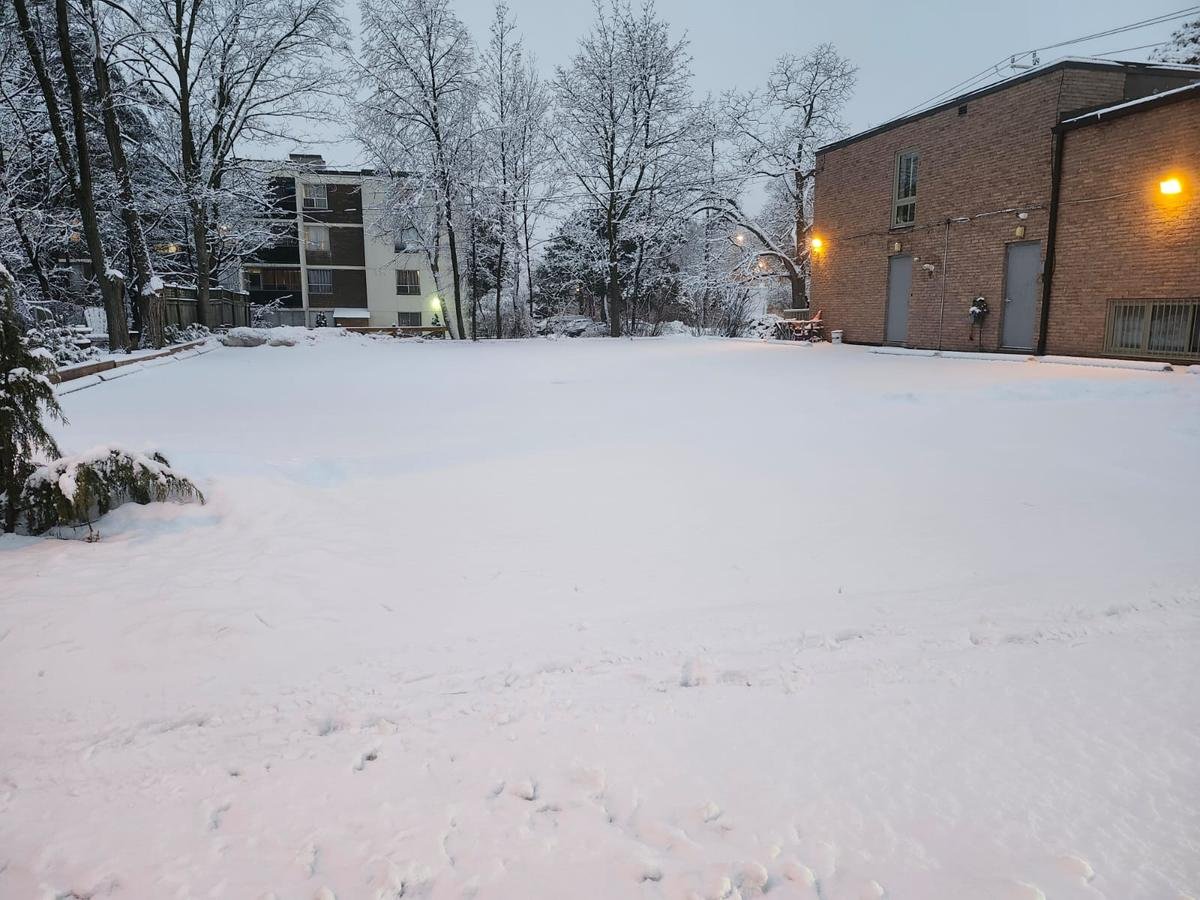 Commercial parking lot before clearing