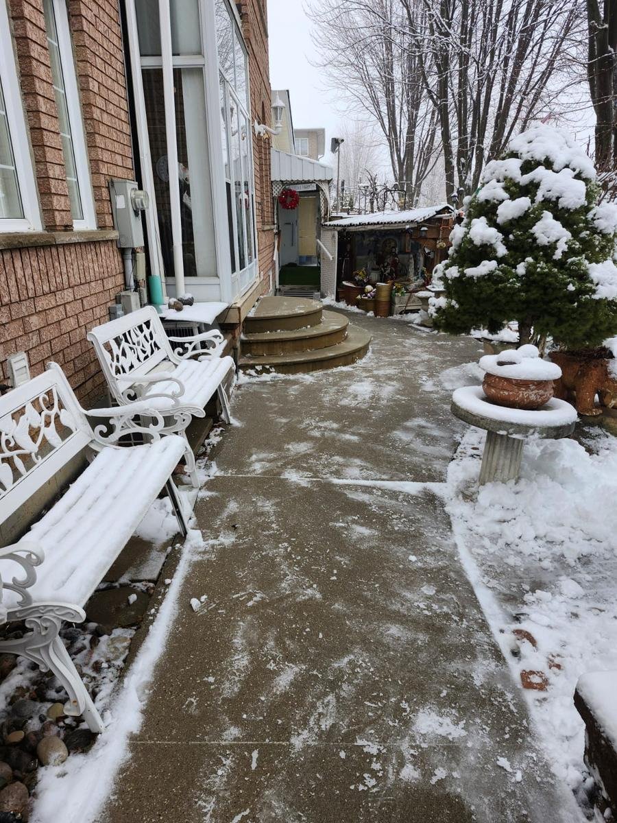 Front walkway cleared