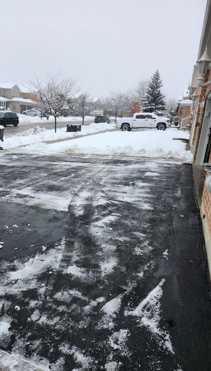 Driveway and sidewalk cleared